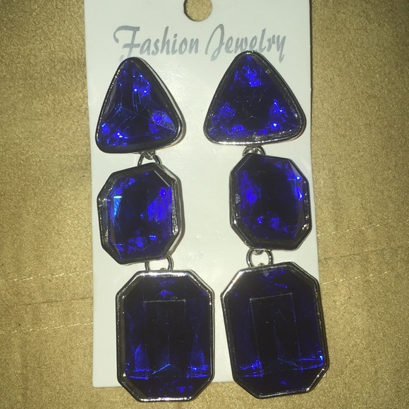 Multi shaped Drop Earrings. - Picture 1 of 2